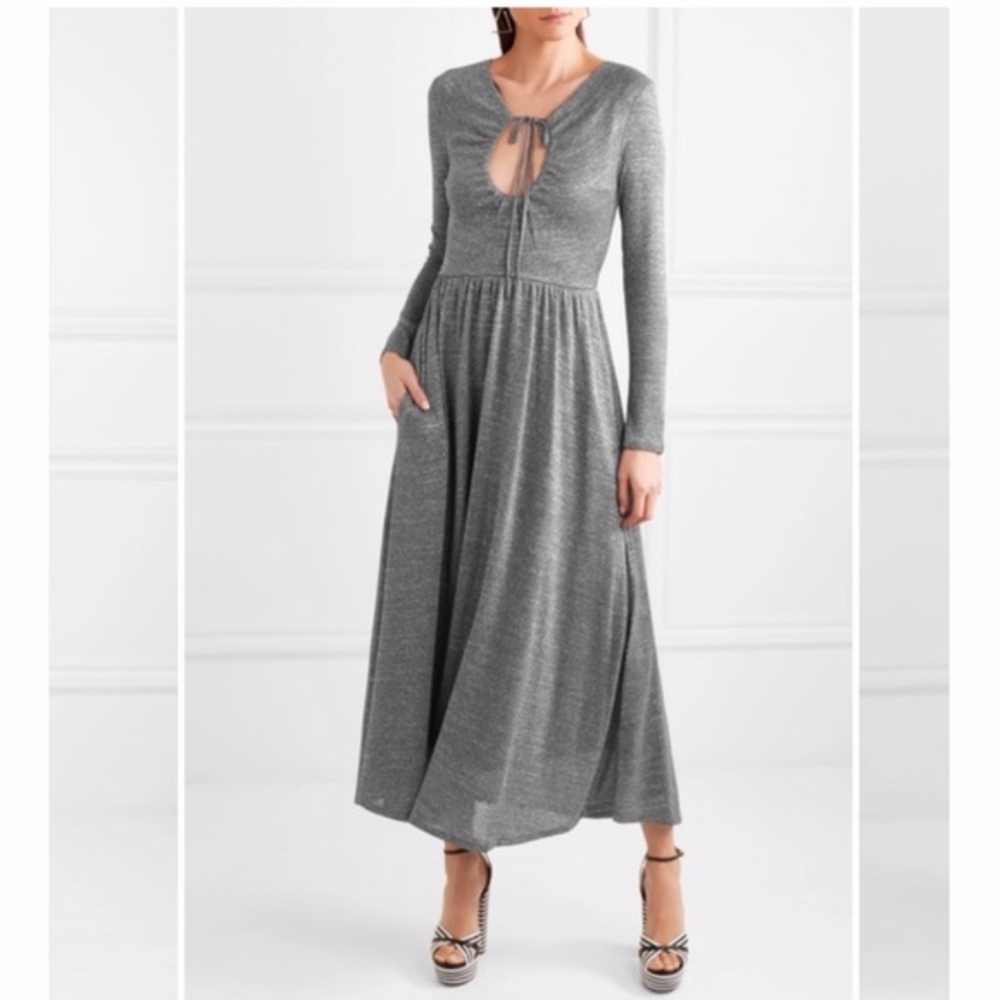 Keyhole Metallic Dress, Alexa Chung